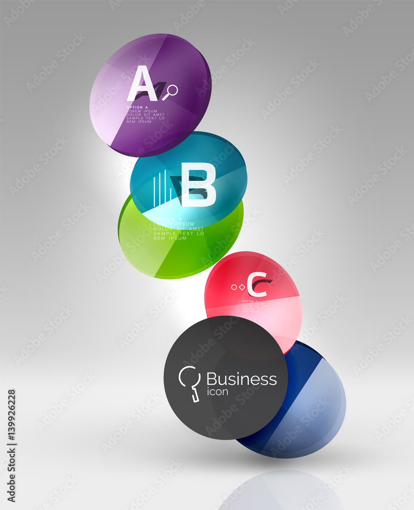 Circle modern business infographics design template Circle modern business infographics design template
