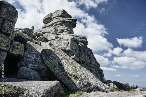A group of rocks in the Giant Mountains, Poland. © GKor