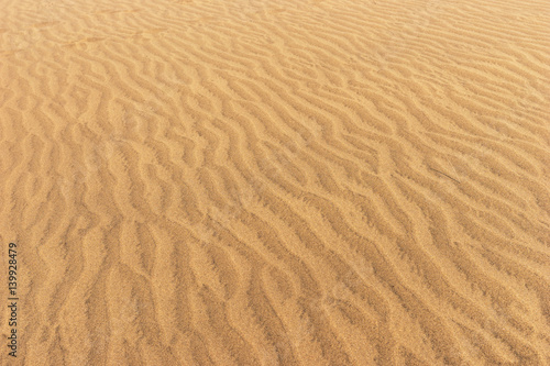 Desert dunes sand texture background in Maspalomas Gran Canaria at Canary islands