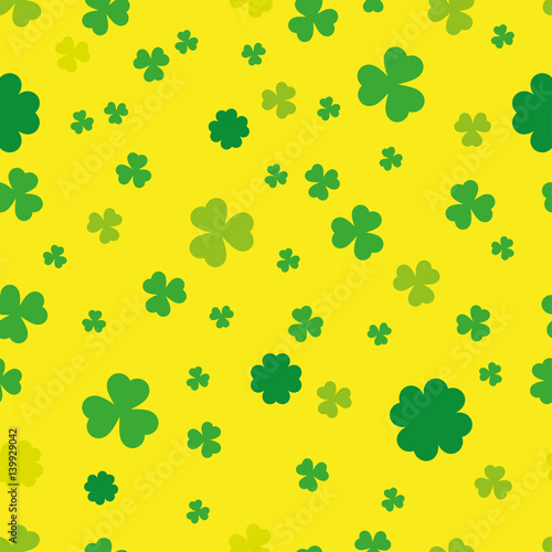 Happy St. Patrick's Day. Seamless vector background. Print. Repeating background. Cloth design, wallpaper.