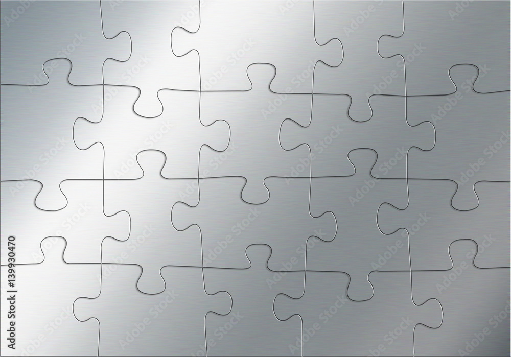 Metal puzzle as abstract background, 3d illustration Metal puzzle as abstract background, 3d illustration