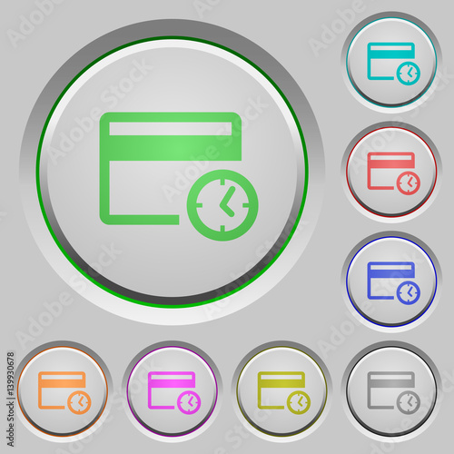 Credit card transaction history push buttons