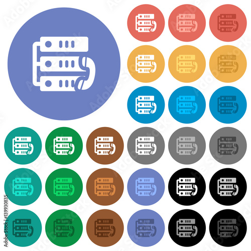VoIP call round flat multi colored icons