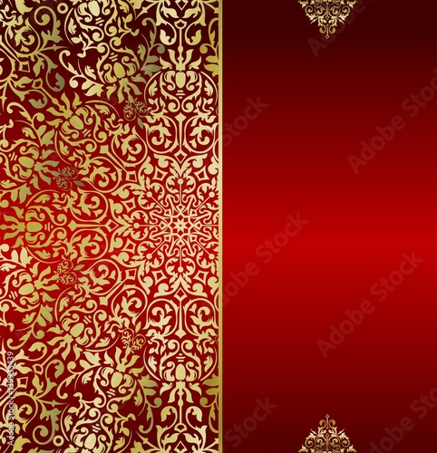 Vorlage für Grußkarten , Einladungen, Urkunden und Speisekarten, mit orientalischen Muster