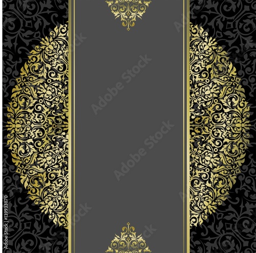 Vorlage für Grußkarten , Einladungen, Urkunden und Speisekarten, mit orientalischen Muster