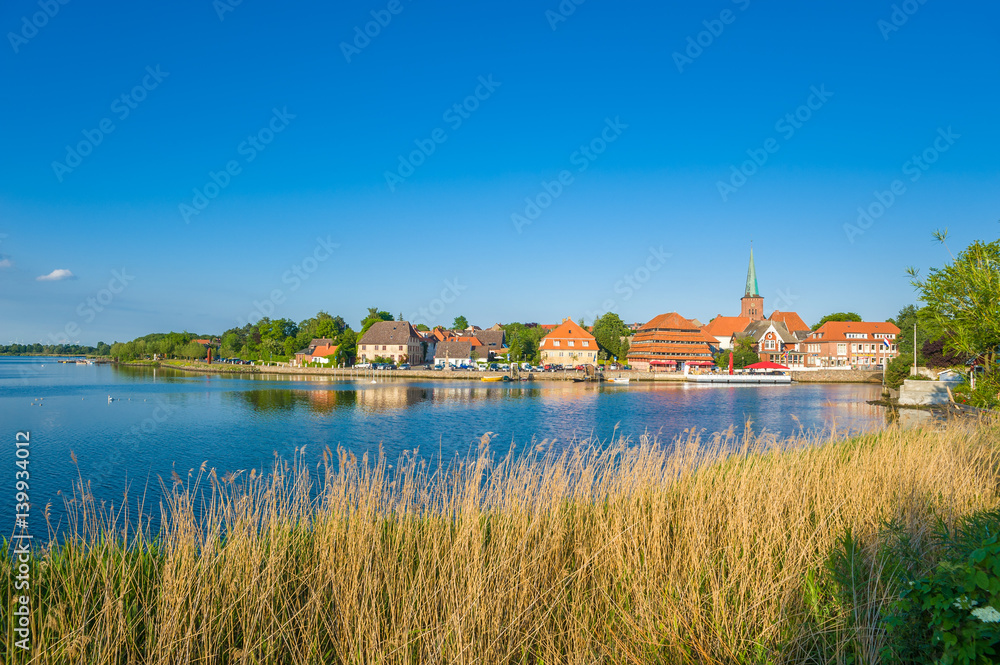 Neustadt in Holstein mit Neustädter Binnenwasser StockFoto Adobe Stock