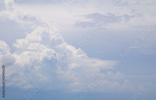 blue sky and white cloud beautiful colorful in nature with copy space for add text