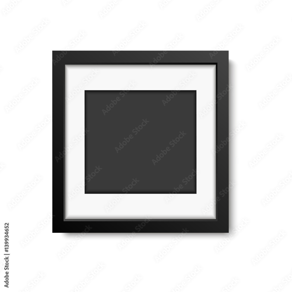 Realistic black frame isolated on white background. vector illustration Realistic black frame isolated on white background. vector illustration