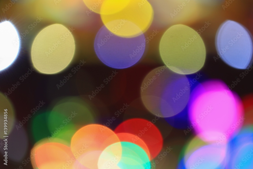 Abstract bokeh light in night festival new year and christmas beautiful background , with copy space add text Abstract bokeh light in night festival new year and christmas beautiful background , with copy space add text