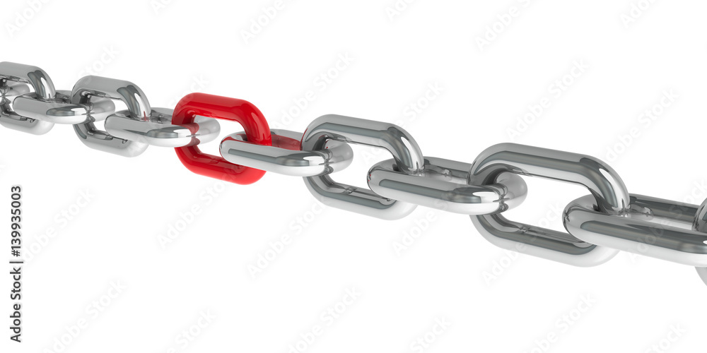 Chain with red link #2 Chain with red link #2