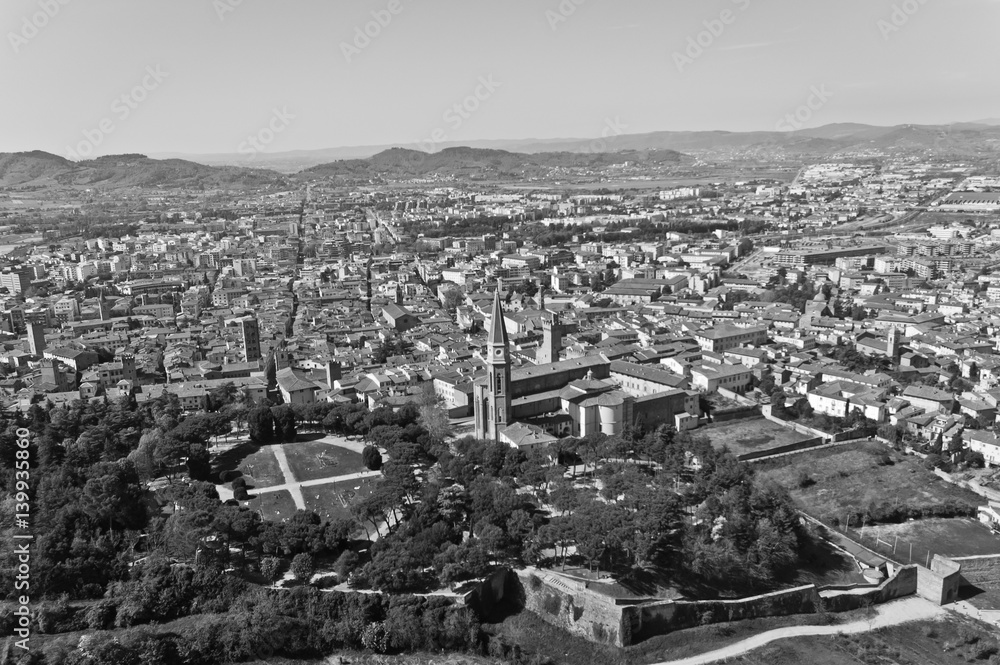 Panorama of the beautiful city of Arezzo in Tuscany - Italy