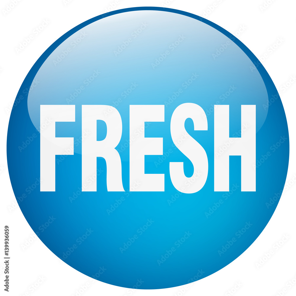fresh blue round gel isolated push button fresh blue round gel isolated push button