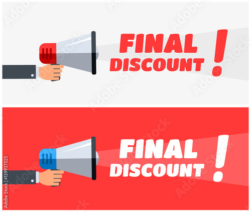 Final Discount Megaphone Banners