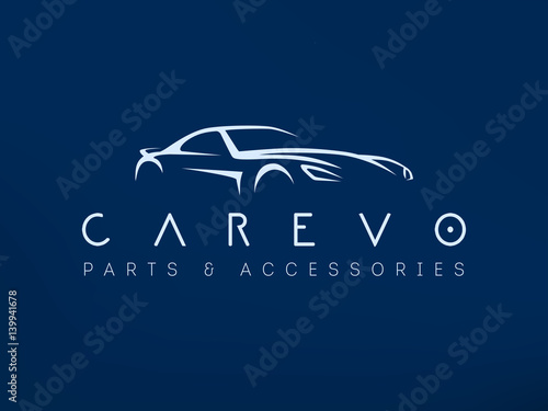 Modern sports car logo vector illustration.