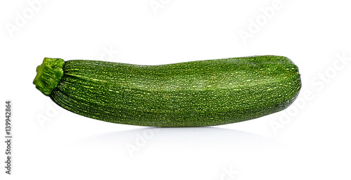 Fresh cutted zucchini isolated on a white background. Design element for product label. photo