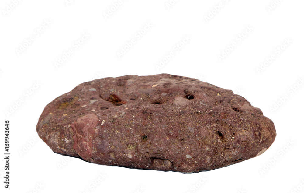 Red jasper stone isolated on white background close-up. Macro photography of cryptocrystalline rocks. Red jasper stone isolated on white background close-up. Macro photography of cryptocrystalline rocks.