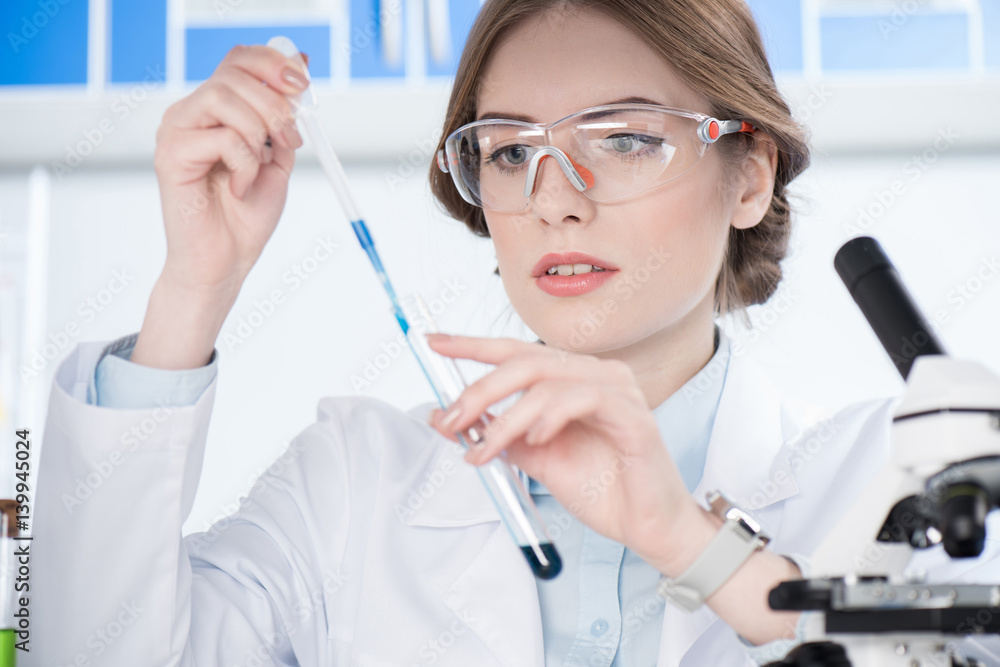 Attractive female scientist Attractive female scientist