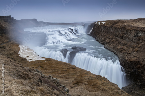 Gullfoss waterfall in Iceland. Iceland