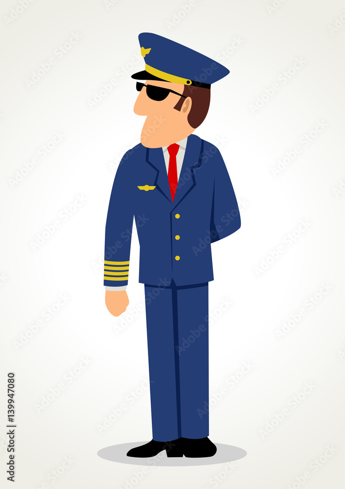 Simple cartoon of a pilot