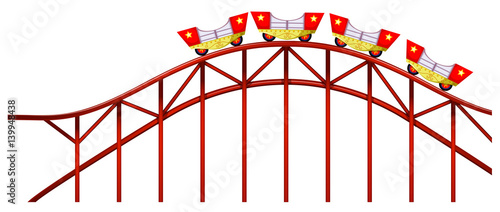 Rollercoster with empty carts