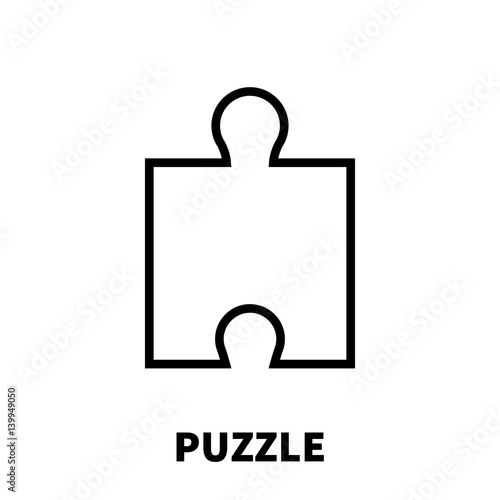 Obraz na płótnie Puzzle icon or logo in modern line style.