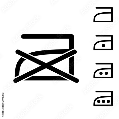 Laundry icon set. Vector art.