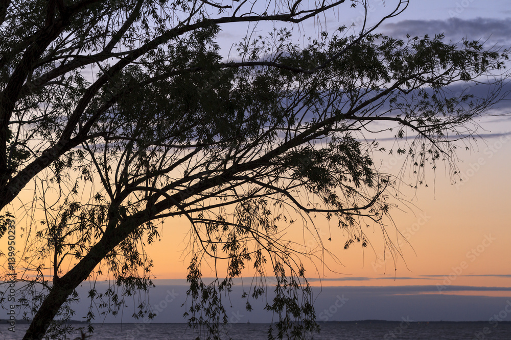 Sunset on Lake Erie near Sandusky, Ohio, USA Sunset on Lake Erie near Sandusky, Ohio, USA