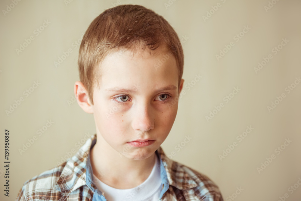 Teen boy sad, upset, ready to cry Teen boy sad, upset, ready to cry