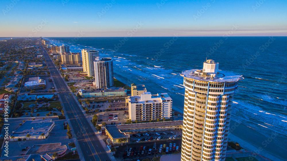 Daytona Beach aerial photograph StockFoto Adobe Stock