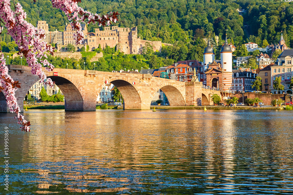 Bridge in Heidelberg at spring, Germany