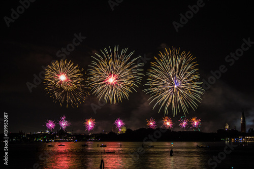 Fireworks night in Venice, Redentore Celebration, Italy
