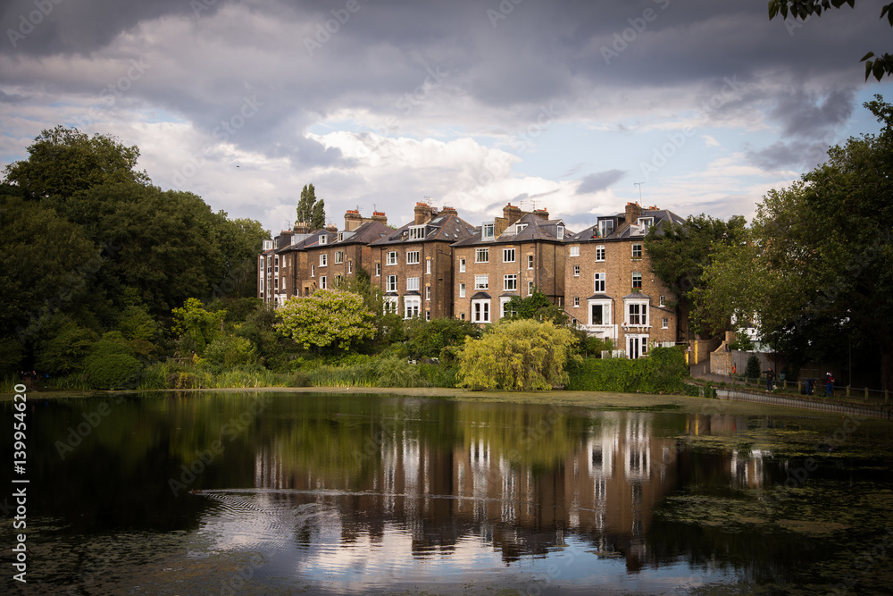 A beautiful landscape of a park in London A beautiful landscape of a park in London