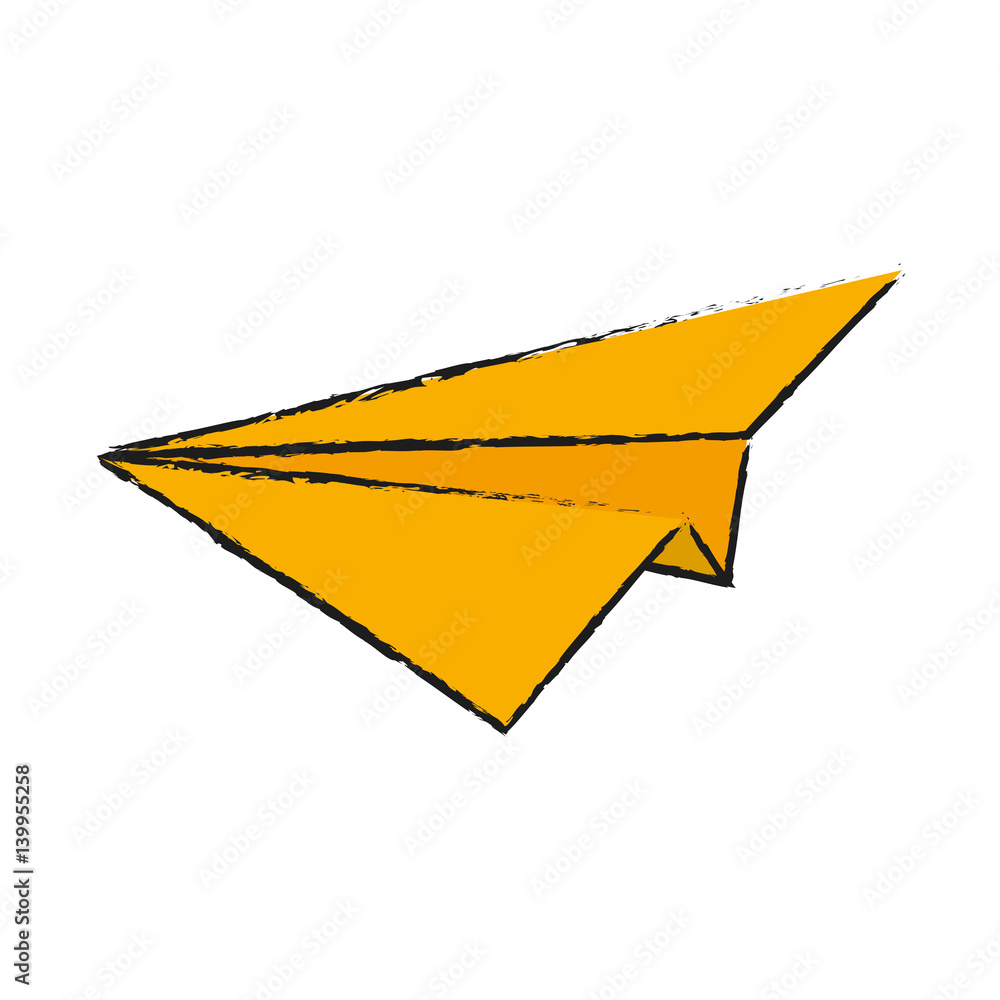 Naklejka premium paperplane icon over white bacjground. vector illustration
