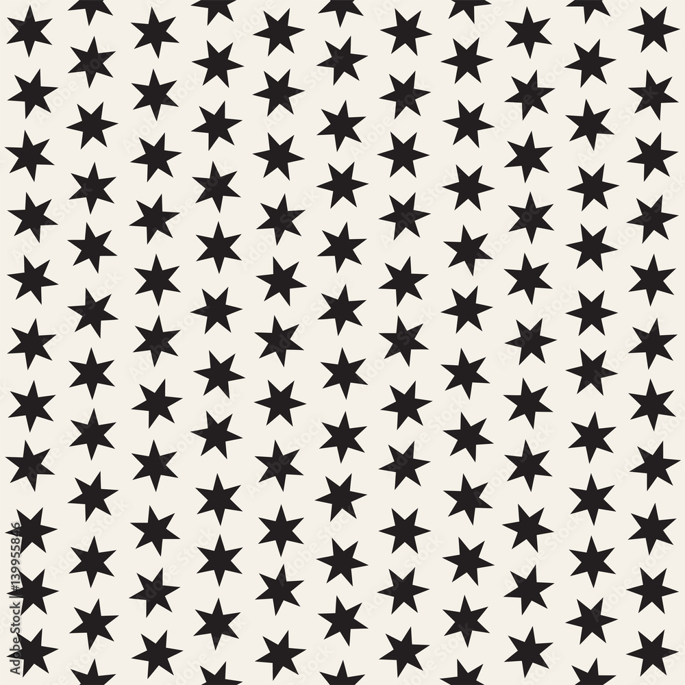 Trendy Texture With Scattered Geometric Shapes. Vector Seamless Pattern.