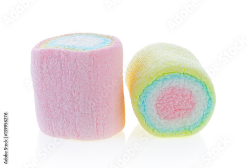 Marshmallows isolated on white background