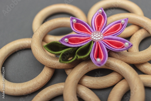 Hand-made silk fabric flower