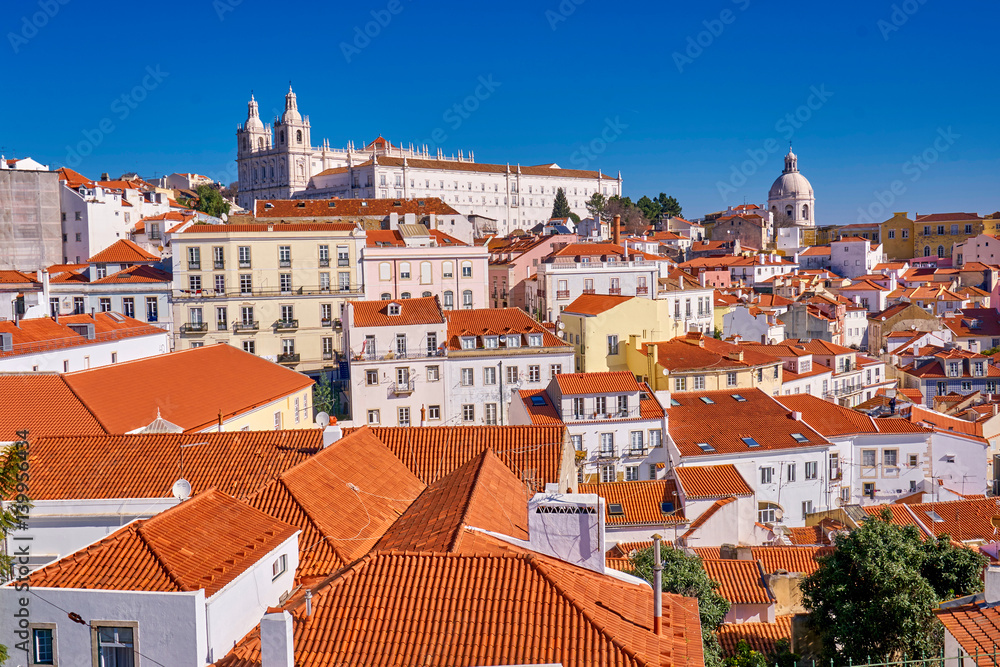 Lisbon, Portugal town skyline