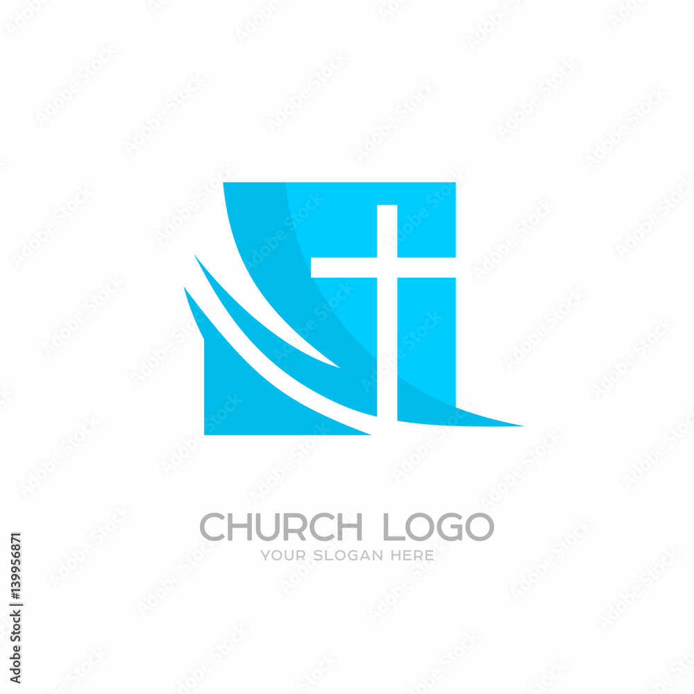 Church logo. Christian symbols. Cross of the Lord and Savior Jesus Christ. Church logo. Christian symbols. Cross of the Lord and Savior Jesus Christ.