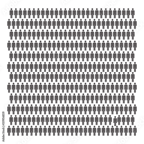 People icon - Refugees, group of protesters silhouette, population, team, crowd, group, etc