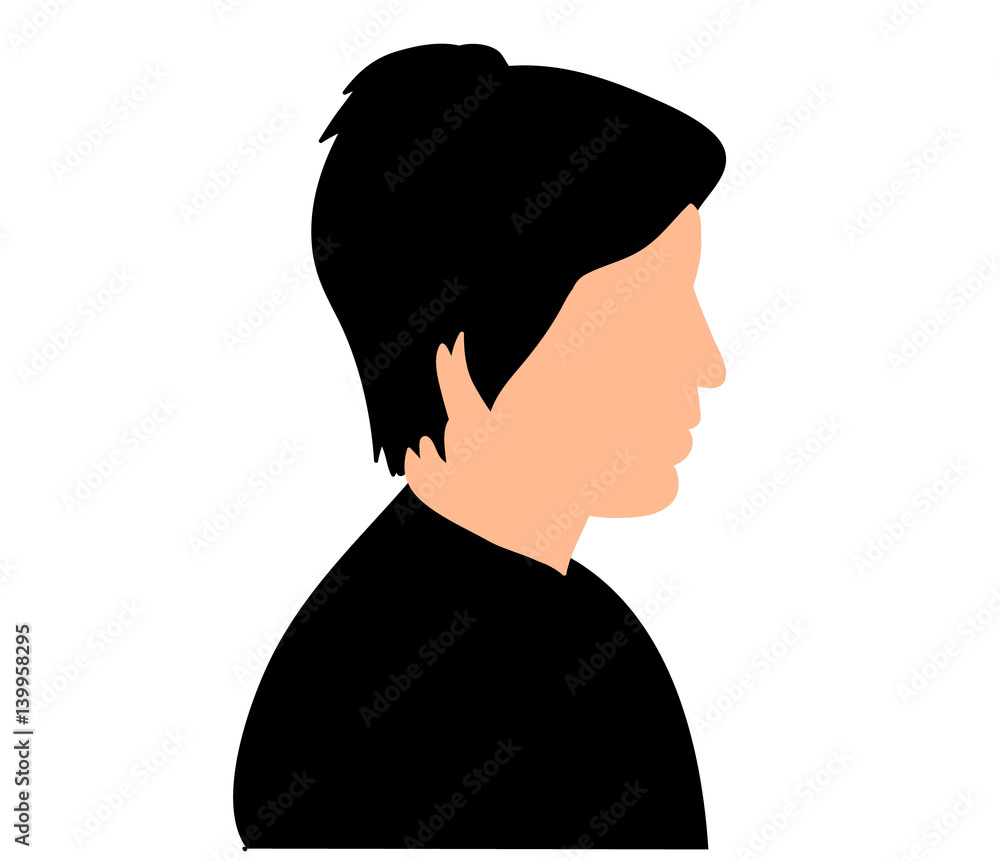 isolated silhouette portrait of a woman with short hair isolated silhouette portrait of a woman with short hair