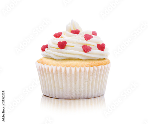 Muffin mit Sahne un Herzchen