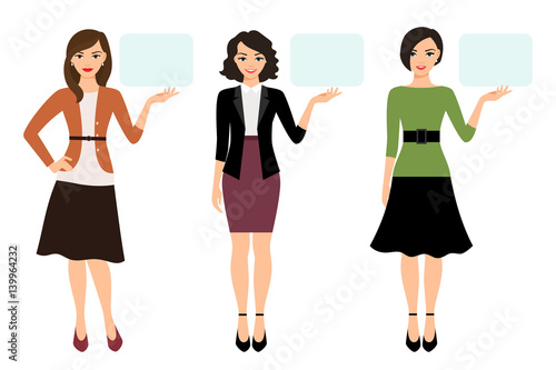Cartoon teacher woman presentation