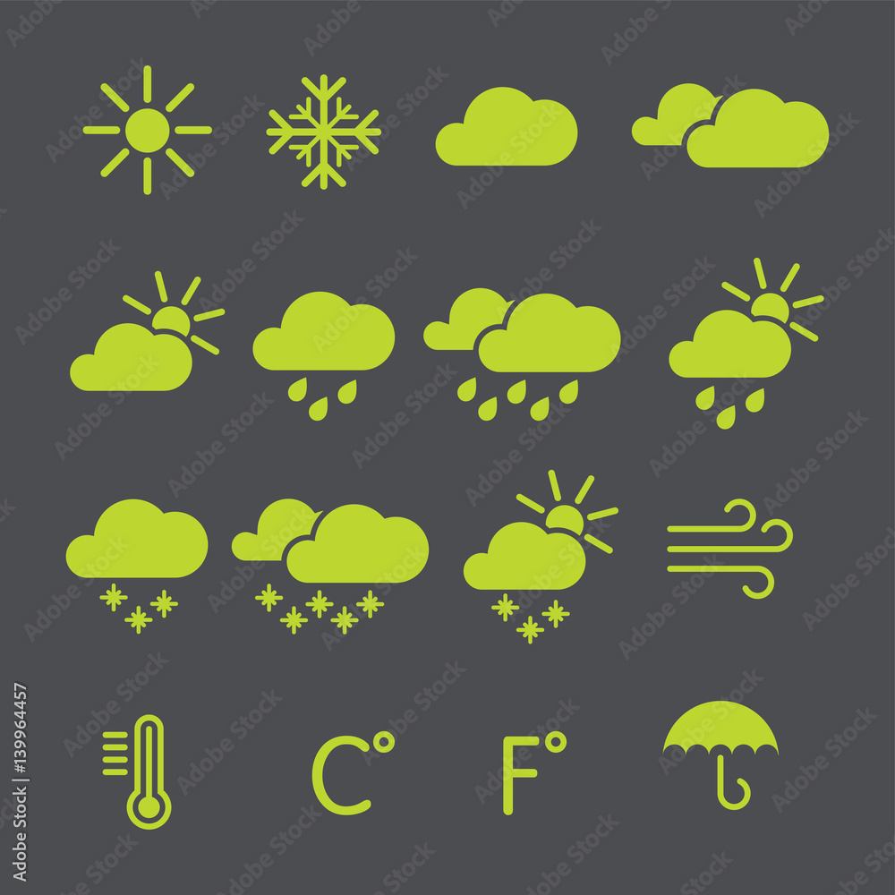 Obraz premium Weather Icons