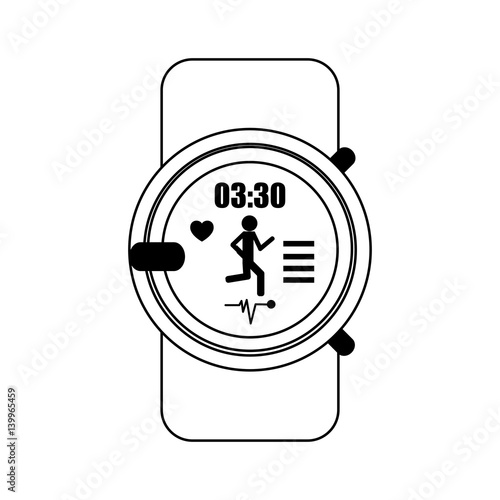 heart rate monitor icon image vector illustration design 