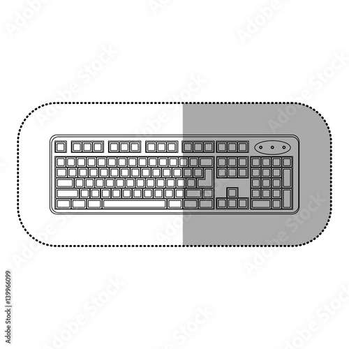 figure computer keyboard icon, vector illustraction design