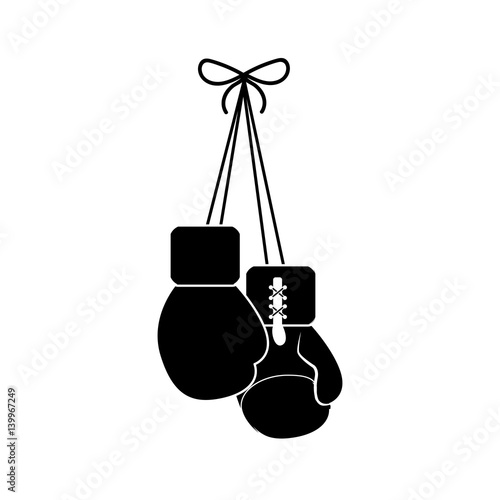 contour boxing gloves hanging icon