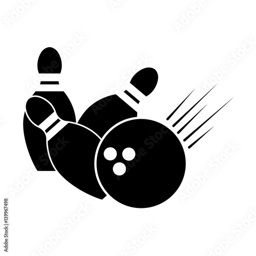 contour bowling pin ball icon