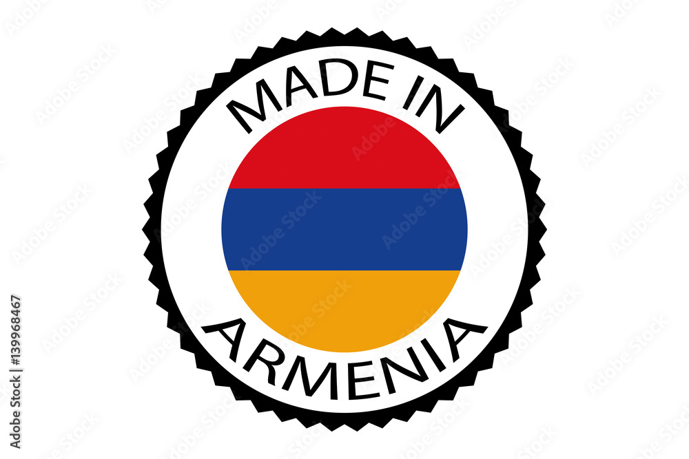 Made in Armenia round logo, vector Made in Armenia round logo, vector
