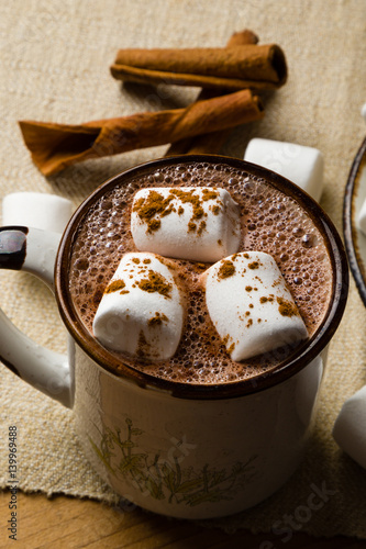 hot cocoa with marshmallow