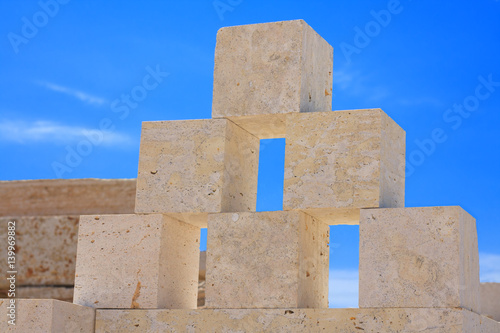 Limestone blocks